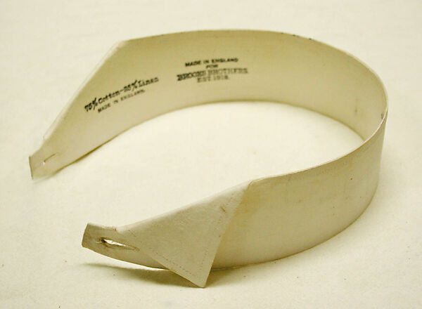 Evening collar, Brooks Brothers (American, founded 1818), linen, American or European