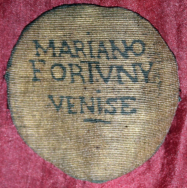 Evening coat, Fortuny (Italian, founded 1906), silk, glass, Italian