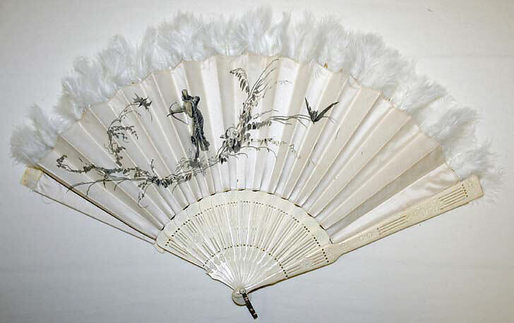 Fan, ivory, American or European 