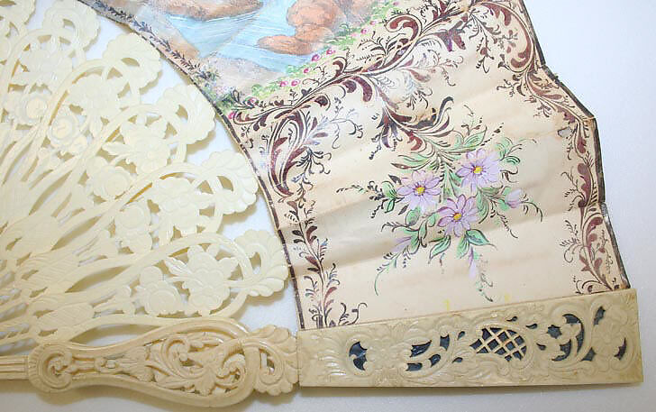 Fan, ivory, American or European