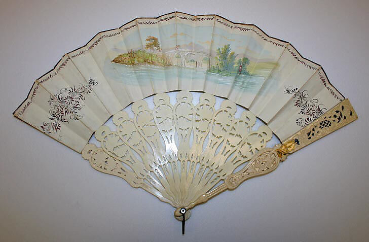 Fan, ivory, American or European