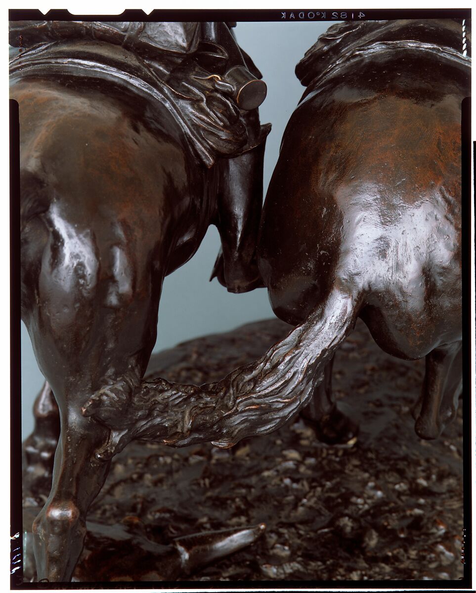 The Wounded Bunkie, Frederic Remington (American, Canton, New York 1861–1909 Ridgefield, Connecticut), Bronze, American