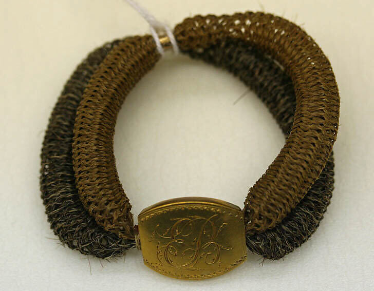 Bracelet, hair, gold, American or European