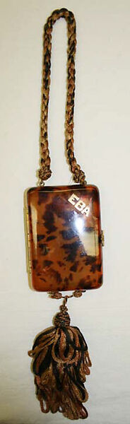 Vanity case, tortoiseshell, silk, French 