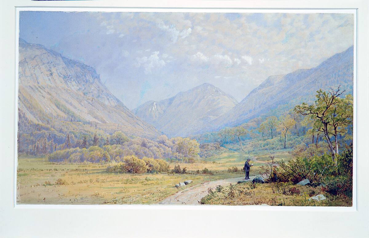 Franconia Notch, New Hampshire, William Trost Richards (American, Philadelphia, Pennsylvania 1833–1905 Newport, Rhode Island), Watercolor, gouache, and graphite on light tan wove paper, American