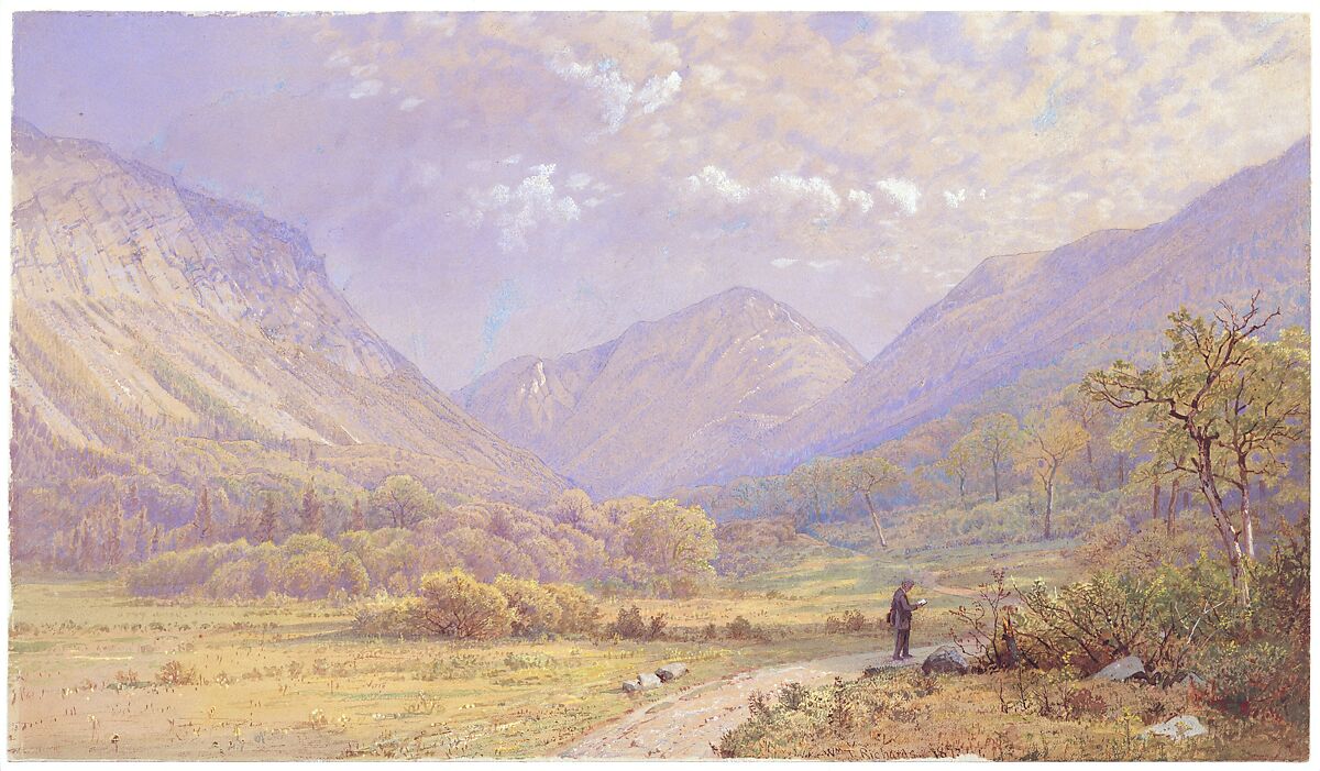 Franconia Notch, New Hampshire, William Trost Richards (American, Philadelphia, Pennsylvania 1833–1905 Newport, Rhode Island), Watercolor, gouache, and graphite on light tan wove paper, American