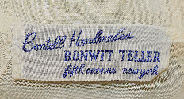 Dickey, Bonwit Teller &amp; Co. (American, founded 1907), [no medium available], American