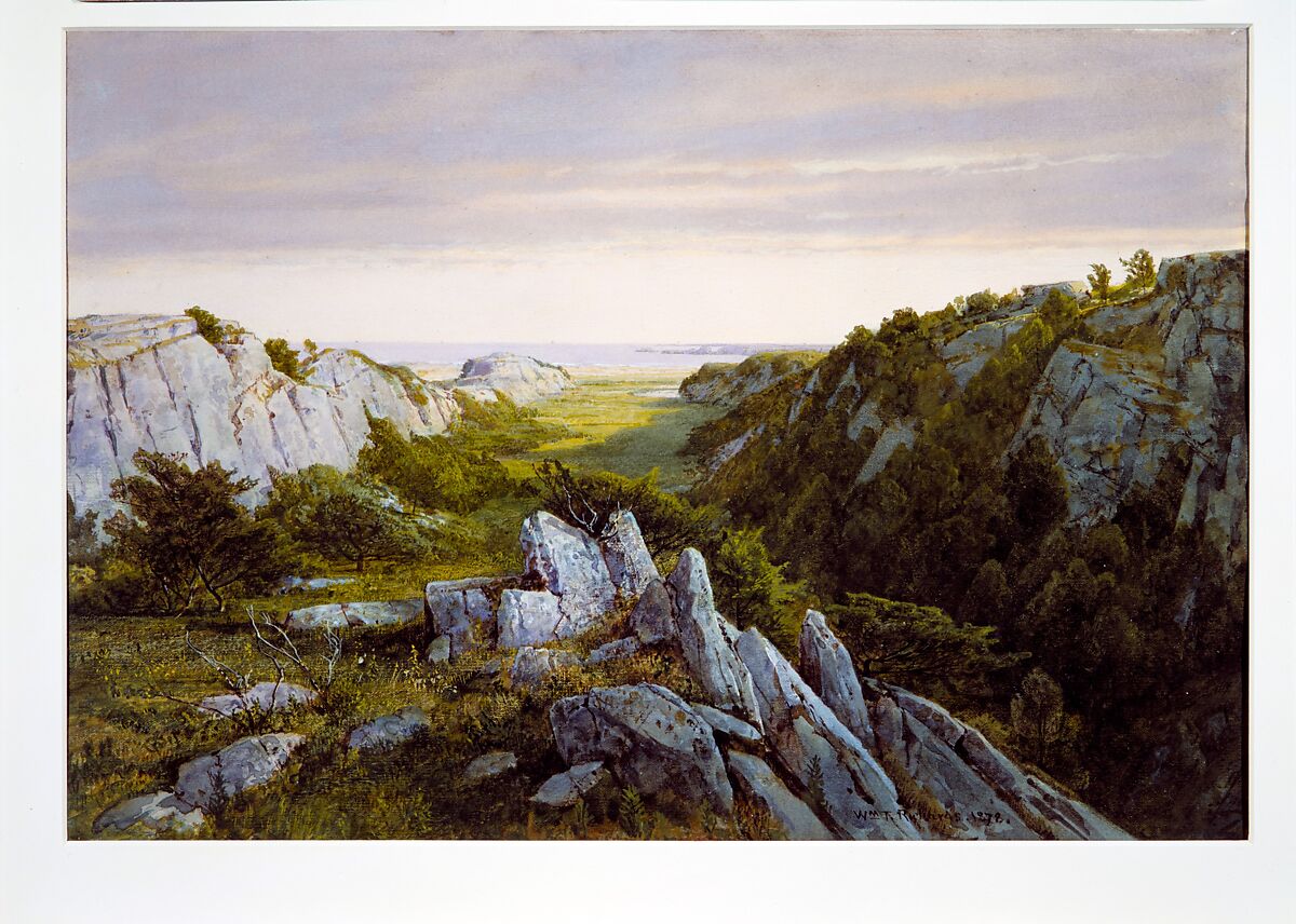 From Paradise to Purgatory, Newport, William Trost Richards (American, Philadelphia, Pennsylvania 1833–1905 Newport, Rhode Island), Watercolor, gouache, and graphite on off-white wove paper, American