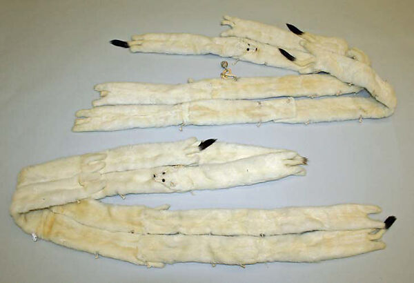 Tippet, ermine fur, American or European 