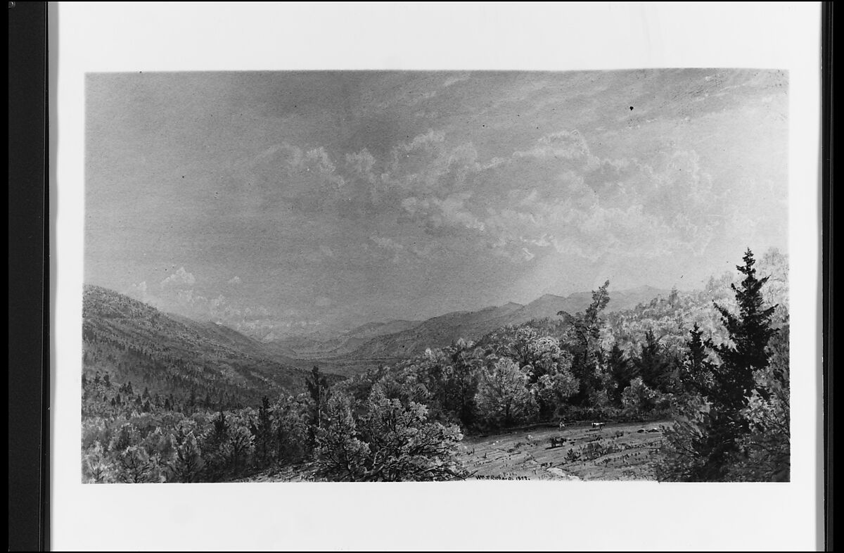 From the Flume House, Franconia, New Hampshire, William Trost Richards (American, Philadelphia, Pennsylvania 1833–1905 Newport, Rhode Island), Watercolor, gouache, and graphite on tan wove paper, American