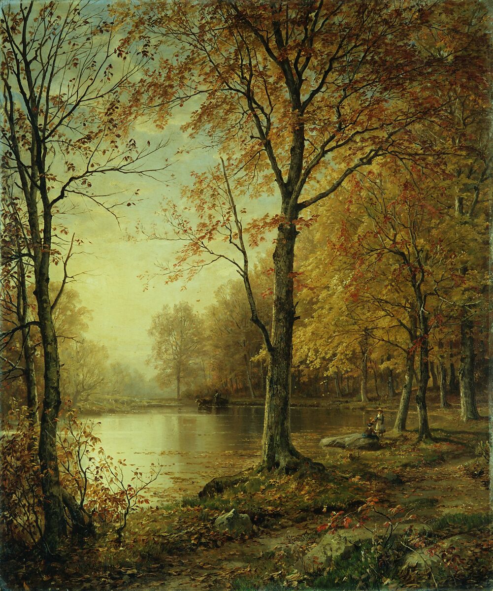 Indian Summer, William Trost Richards (American, Philadelphia, Pennsylvania 1833–1905 Newport, Rhode Island), Oil on canvas, American