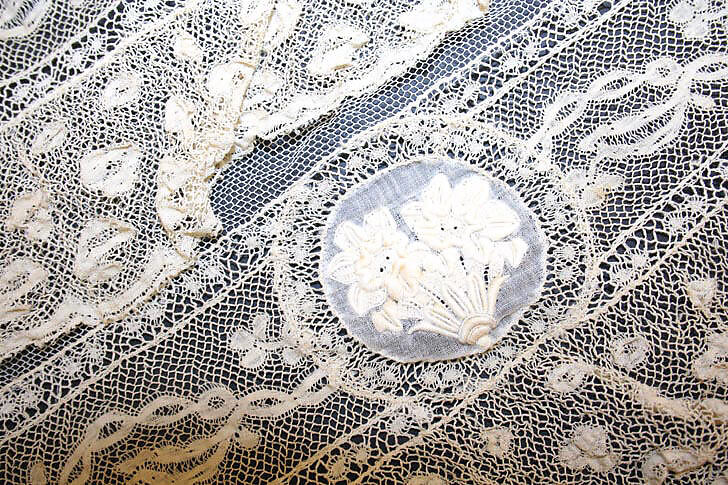 Fichu, cotton, American or European