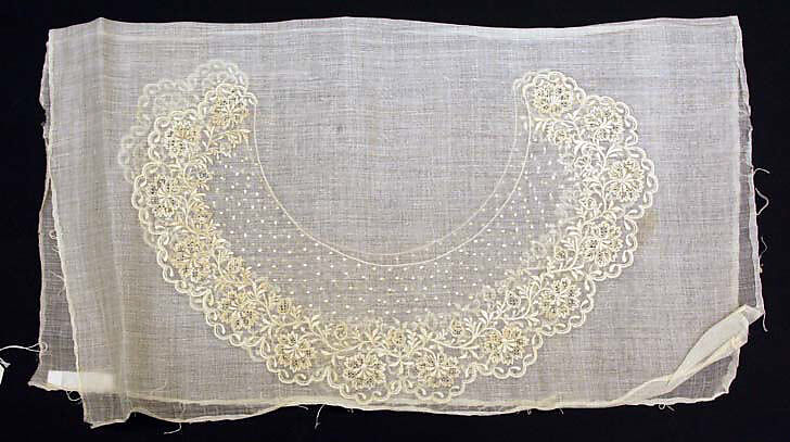 Double collar, linen, probably American 