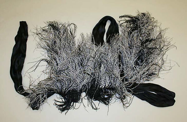 Neckpiece, feathers, rayon, probably European