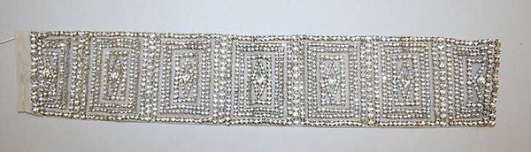 Neckcloth, silk, glass, American 