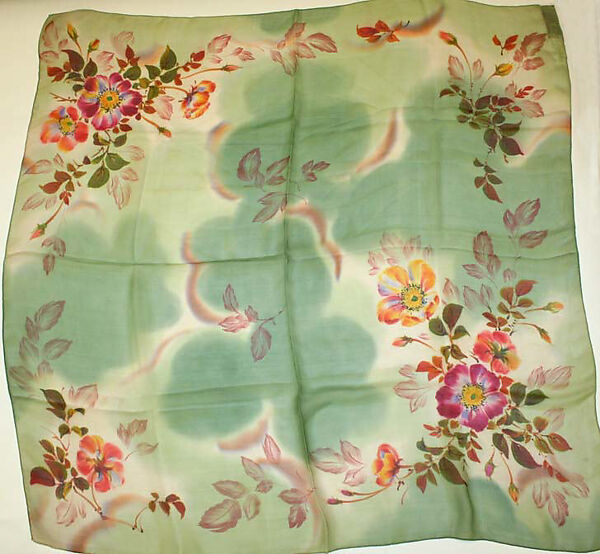 Scarf, Jules Bashein, silk, American 