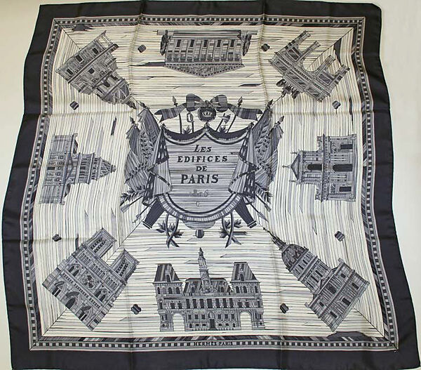 Scarf, Hermès (French, founded 1837), silk, French 