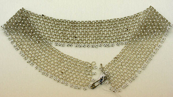 Collar, glass, thread, American 