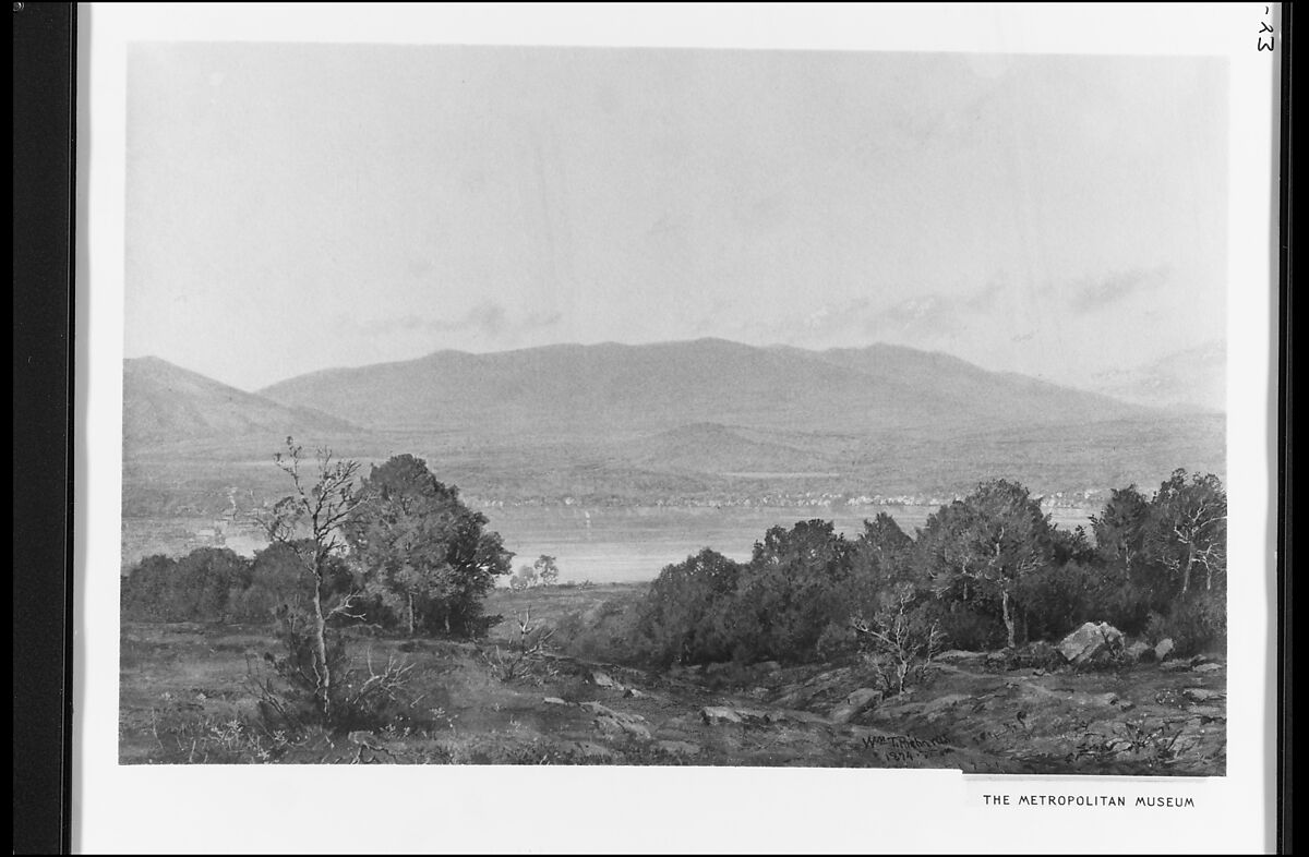 Sundown at Centre Harbor, New Hampshire, William Trost Richards (American, Philadelphia, Pennsylvania 1833–1905 Newport, Rhode Island), Watercolor, gouache, and graphite on gray-green wove paper, American