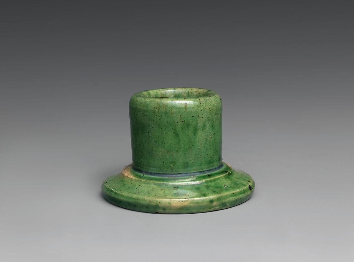 Candlestick, Earthenware, American 