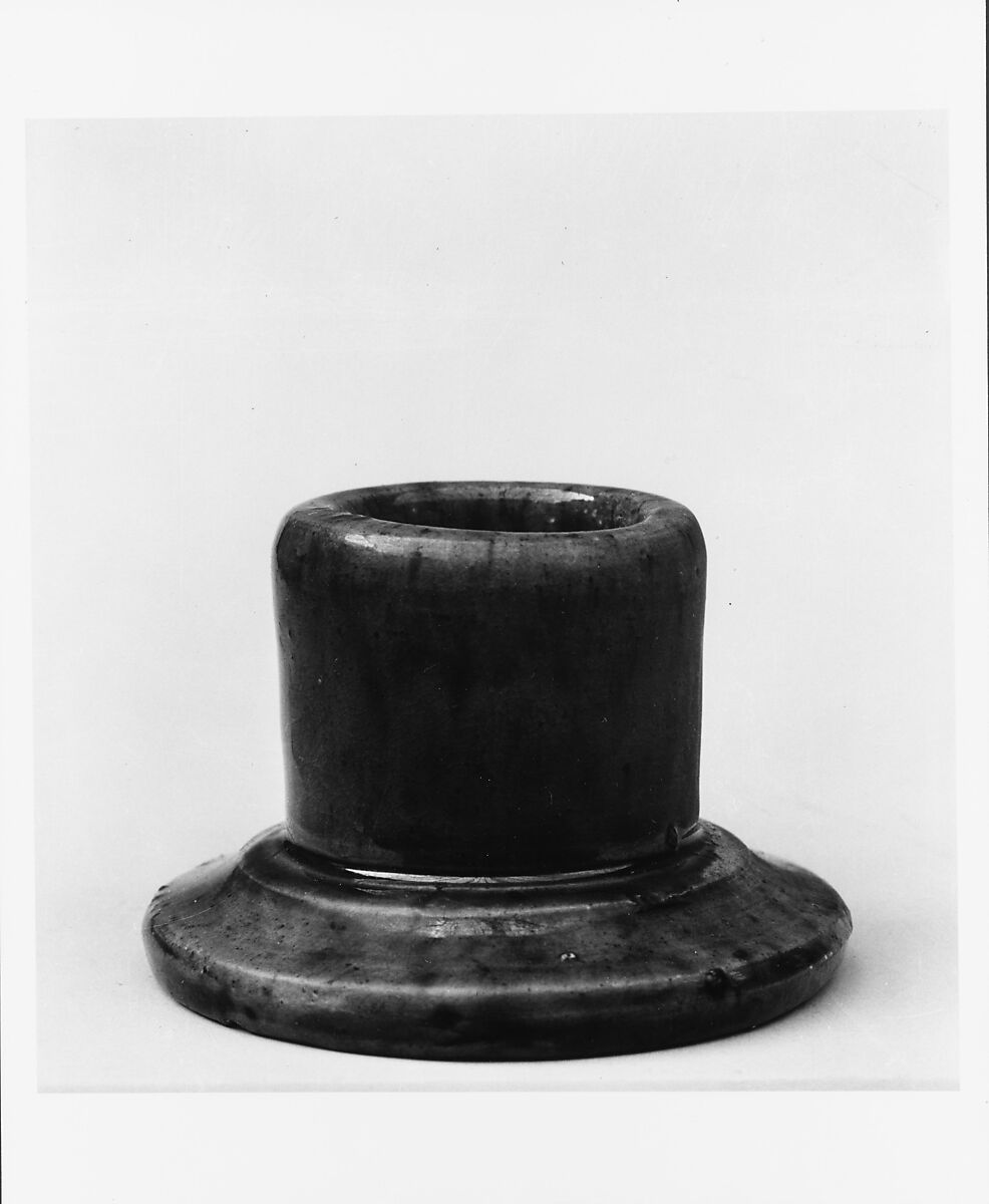 Candlestick, Earthenware, American