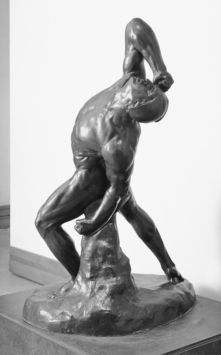 The Falling Gladiator, William Rimmer (American (born England), Liverpool 1816–1879 South Milford, Massachusetts), Bronze, American