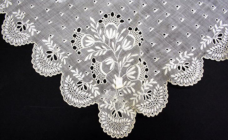 Fichu, cotton, American