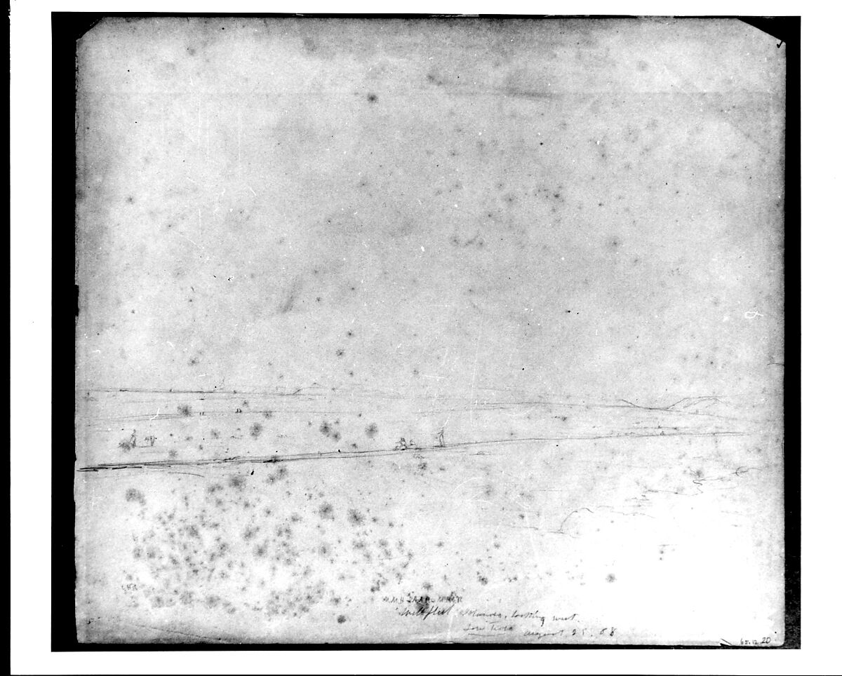 Wellfleet Islands, Looking West, William Rimmer (American (born England), Liverpool 1816–1879 South Milford, Massachusetts), Graphite on off-white wove paper, American 