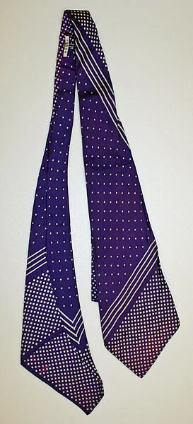 Necktie, silk, American 