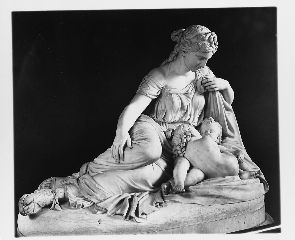 Latona and Her Children, Apollo and Diana, William Henry Rinehart (American, Union Bridge, Maryland 1825–1874 Rome), Marble, American