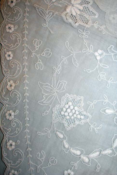 Fichu, cotton, American or European