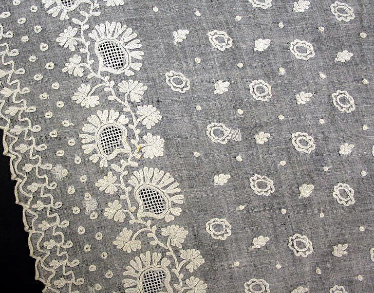 Fichu, cotton, American or European