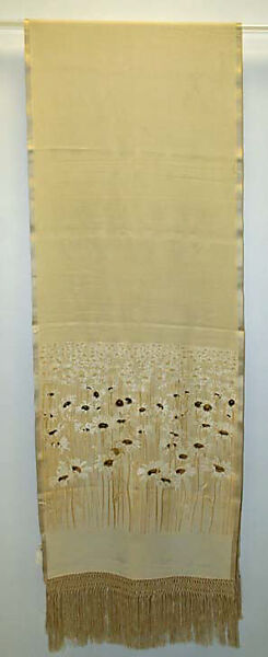 Scarf, Textile by René-Jules Lalique (French, Aÿ 1860–1945 Paris), silk, French 