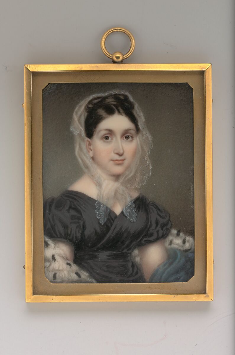 Mrs. Stephen Van Rensselaer III (Cornelia Paterson), Nathaniel Rogers (American, Bridgehampton, New York 1788–1844 Bridgehampton, New York), Watercolor on ivory, American 