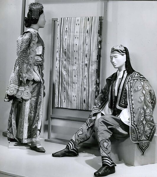 Ensemble, wool, metallic, Greek