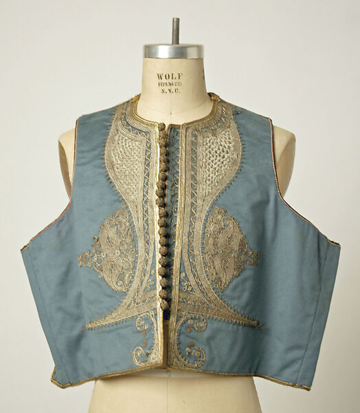 Ensemble, wool, metallic, Greek