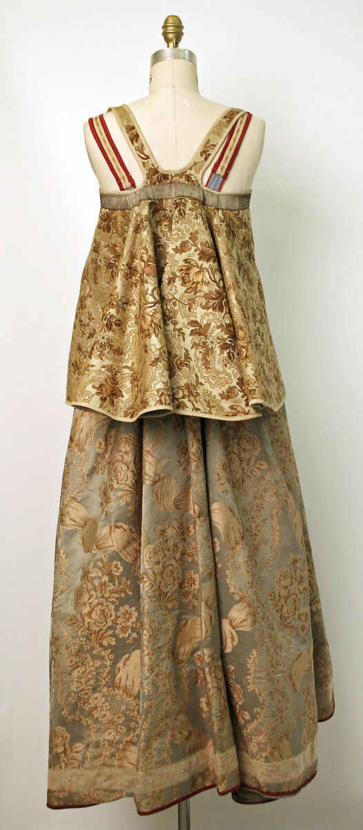 Ensemble, silk, cotton or linen, Russian