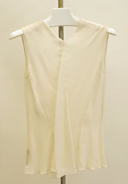 Evening ensemble, Carolina Herrera (American, born Venezuela, 1939), a) silk, gold leaf; b) silk, American