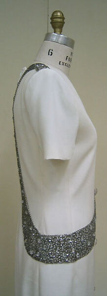 Evening dress, Carolina Herrera (American, born Venezuela, 1939), silk, rhinestone, glass, American