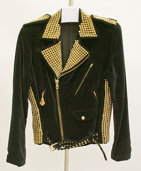 Jacket, Carolina Herrera (American, born Venezuela, 1939), cotton, metal, rhinestone, American 