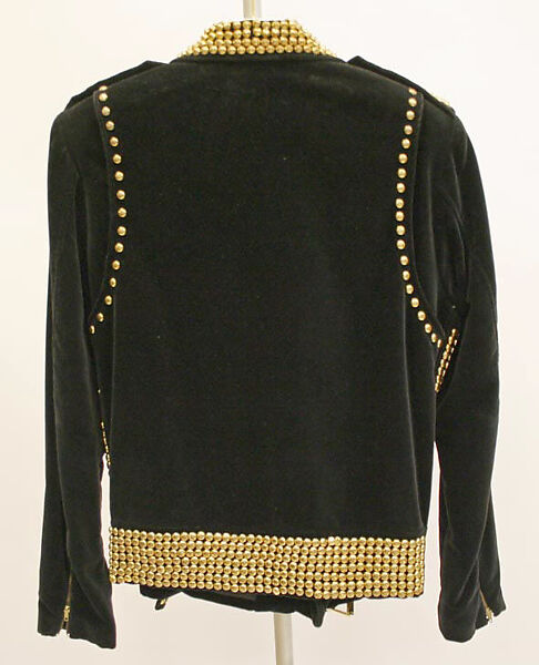 Jacket, Carolina Herrera (American, born Venezuela, 1939), cotton, metal, rhinestone, American