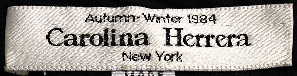 Evening dress, Carolina Herrera (American, born Venezuela, 1939), wool, plastic, glass, synthetic, American