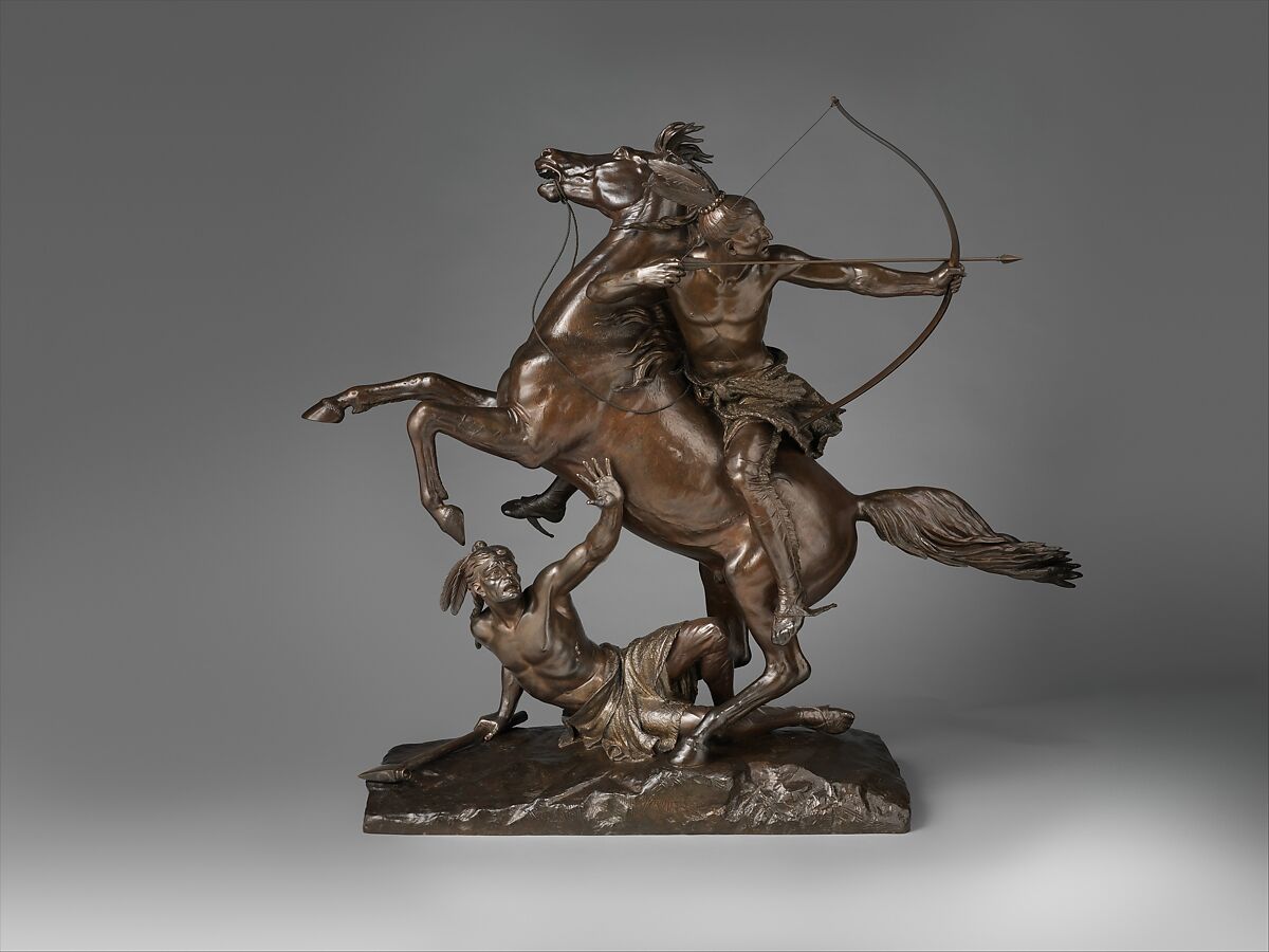 The Last Arrow, Randolph Rogers (American, Waterloo, New York 1825–1892 Rome), Bronze, American 