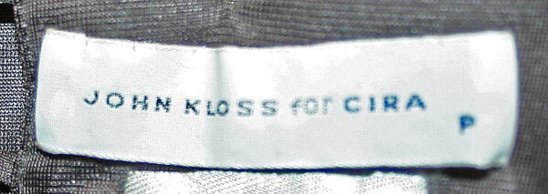 Loungewear, John Kloss (American, 1937–1987), nylon, polyester wadding, American