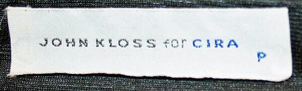 Loungewear, John Kloss (American, 1937–1987), nylon, polyester wadding, American