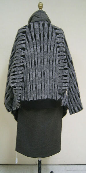 Ensemble, Issey Miyake (Japanese, 1938–2022), a) wool/acrylic blend; b) wool/nylon blend; c) wool/linen blend, Japanese