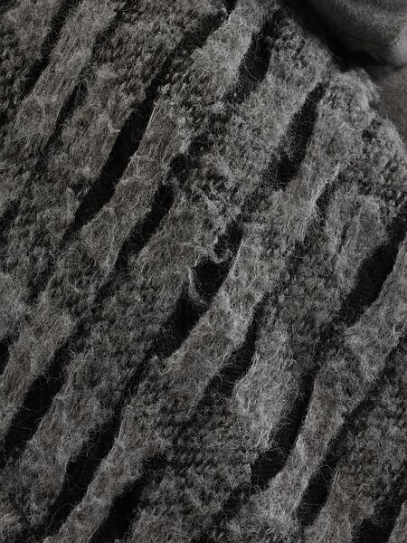 Ensemble, Issey Miyake (Japanese, 1938–2022), a) wool/acrylic blend; b) wool/nylon blend; c) wool/linen blend, Japanese