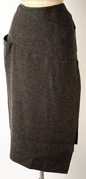 Ensemble, Issey Miyake (Japanese, 1938–2022), a) wool/acrylic blend; b) wool/nylon blend; c) wool/linen blend, Japanese