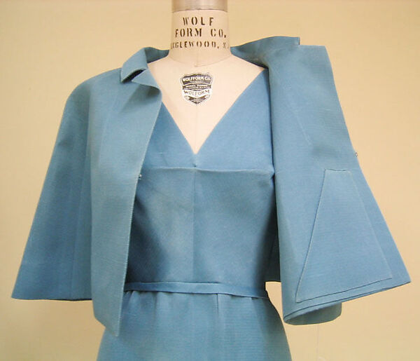 Evening ensemble, (a, b) House of Balenciaga (French, founded 1937), (a–e) silk, French