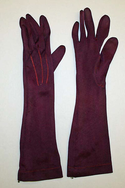 Gloves, silk, American 